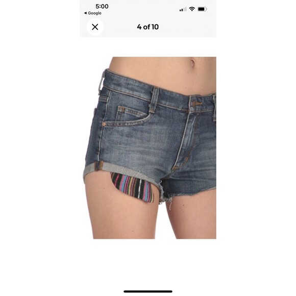 Joes Jean High Rise Cut Off Denim Shorts Georgie Wash NWOT Size 31 ASO Celeb - Picture 3 of 12